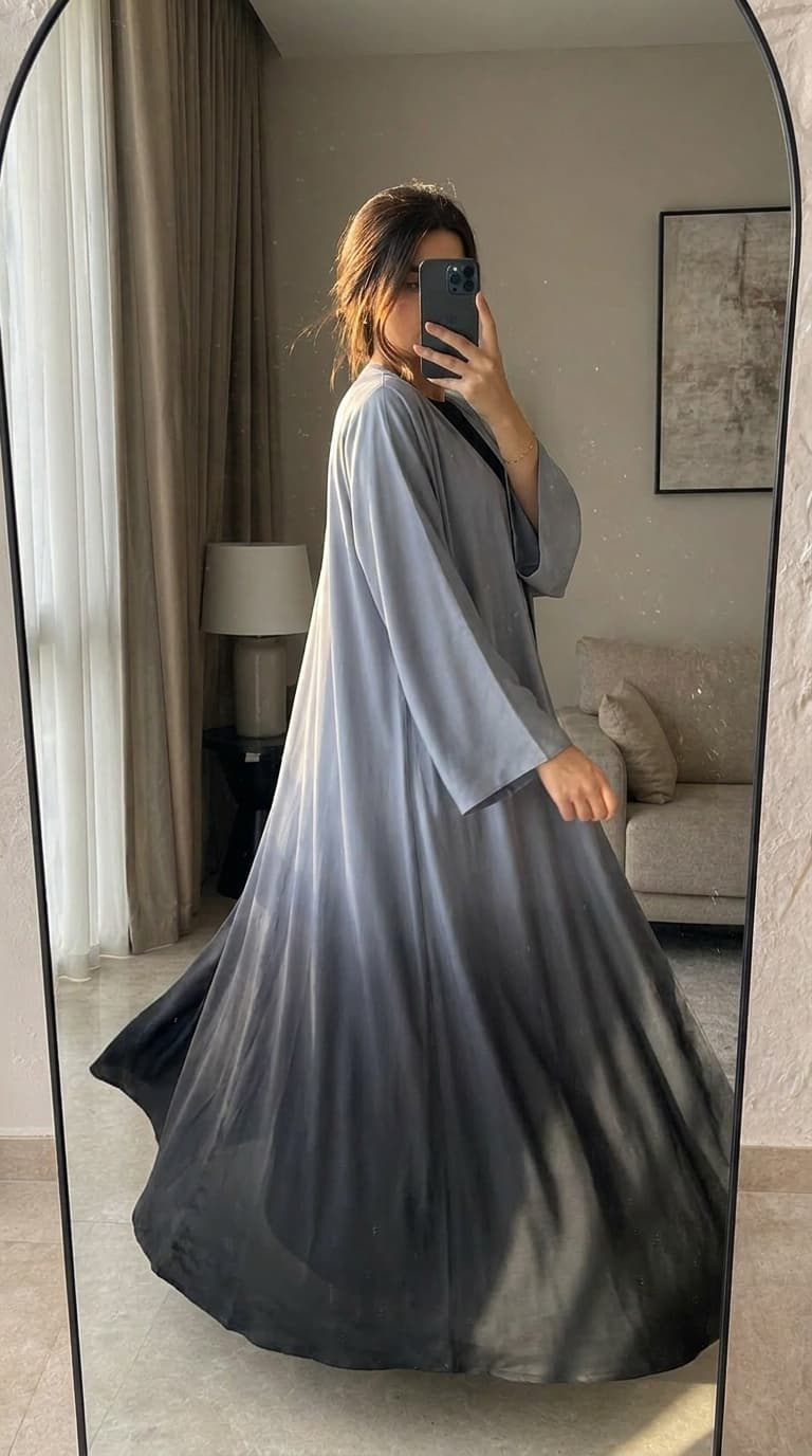 Ombré Silk Dress